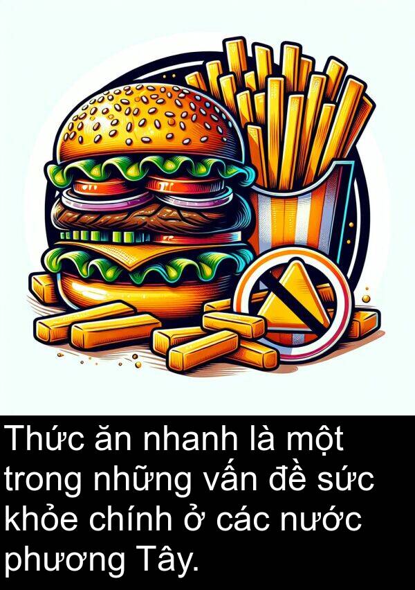 nhanh: Thức ăn nhanh là một trong những vấn đề sức khỏe chính ở các nước phương Tây.