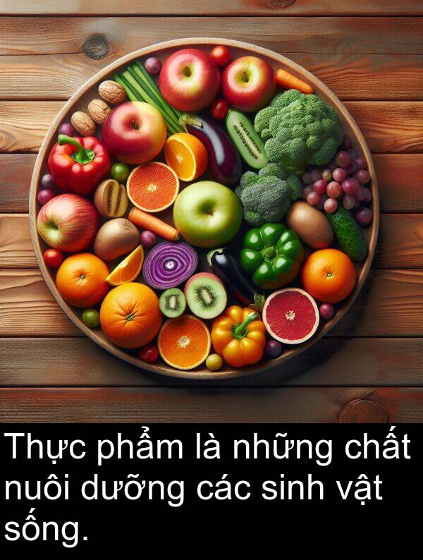 những: Thực phẩm là những chất nuôi dưỡng các sinh vật sống.