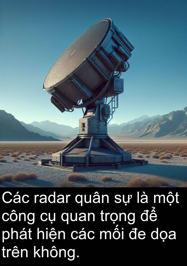 mối: Các radar quân sự là một công cụ quan trọng để phát hiện các mối đe dọa trên không.