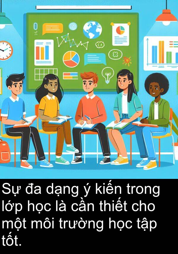 lớp: Sự đa dạng ý kiến trong lớp học là cần thiết cho một môi trường học tập tốt.