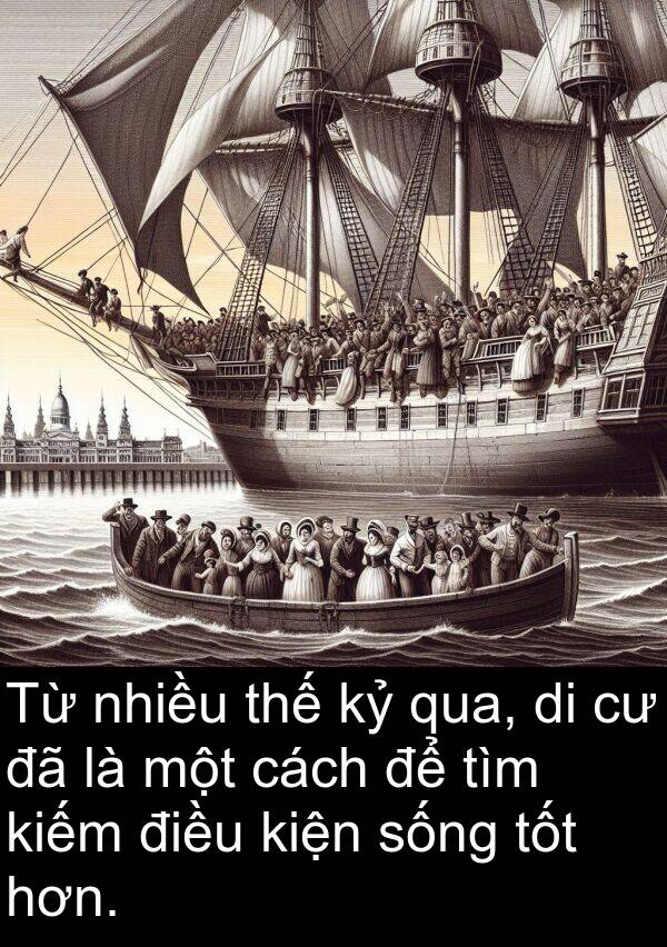 kiếm: Từ nhiều thế kỷ qua, di cư đã là một cách để tìm kiếm điều kiện sống tốt hơn.