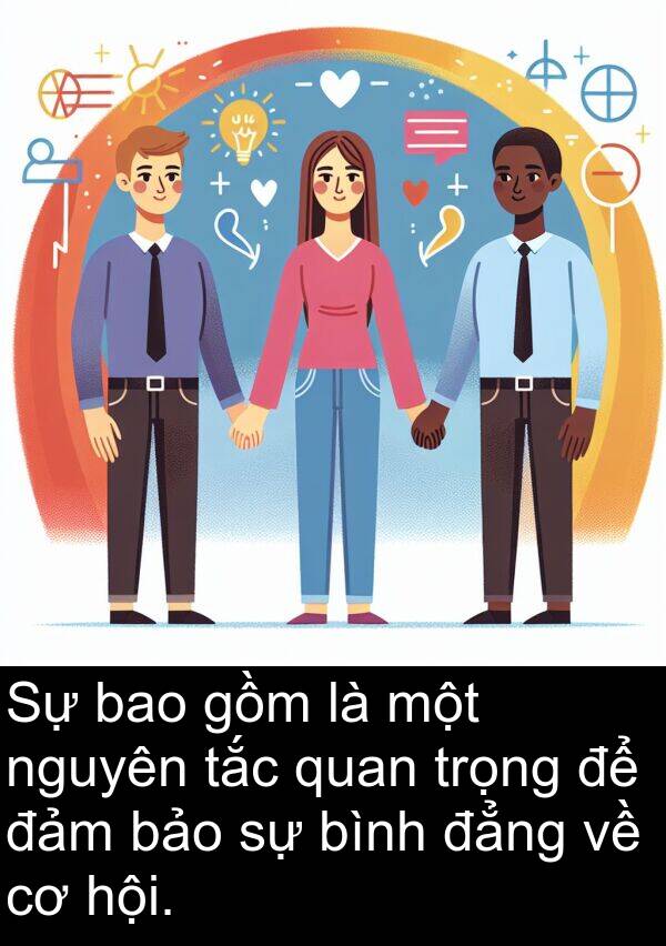 nguyên: Sự bao gồm là một nguyên tắc quan trọng để đảm bảo sự bình đẳng về cơ hội.