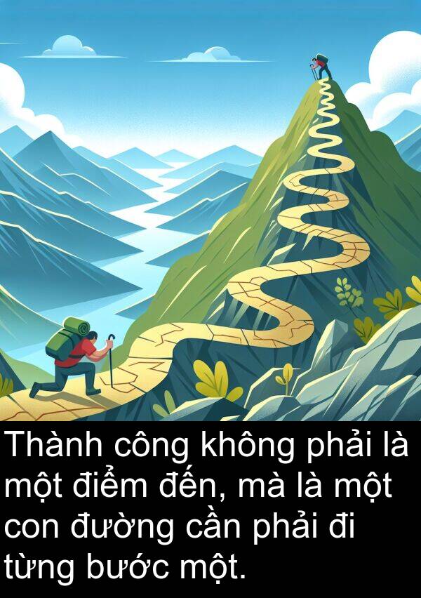 bước: Thành công không phải là một điểm đến, mà là một con đường cần phải đi từng bước một.