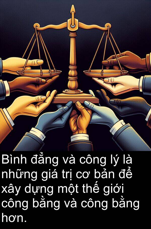 trị: Bình đẳng và công lý là những giá trị cơ bản để xây dựng một thế giới công bằng và công bằng hơn.