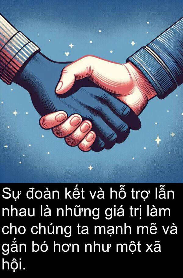 trị: Sự đoàn kết và hỗ trợ lẫn nhau là những giá trị làm cho chúng ta mạnh mẽ và gắn bó hơn như một xã hội.