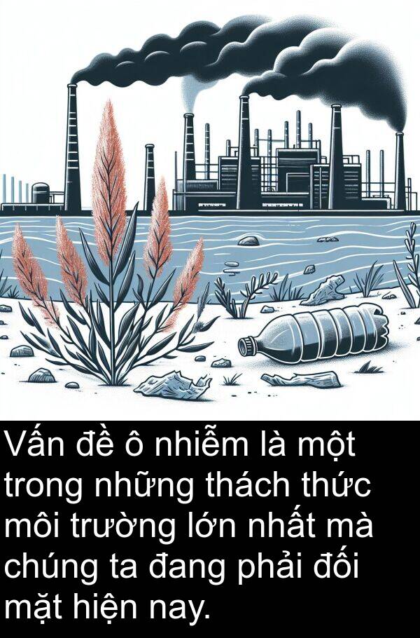 thách: Vấn đề ô nhiễm là một trong những thách thức môi trường lớn nhất mà chúng ta đang phải đối mặt hiện nay.