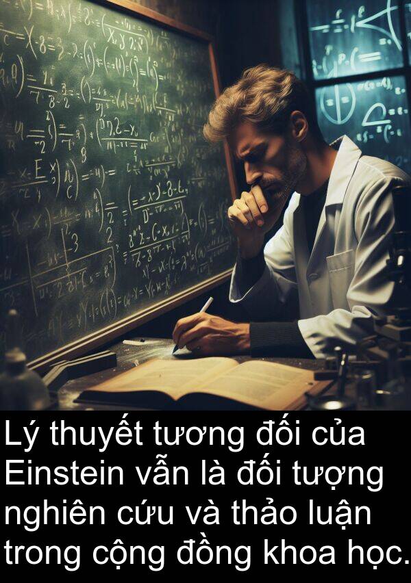 cộng: Lý thuyết tương đối của Einstein vẫn là đối tượng nghiên cứu và thảo luận trong cộng đồng khoa học.