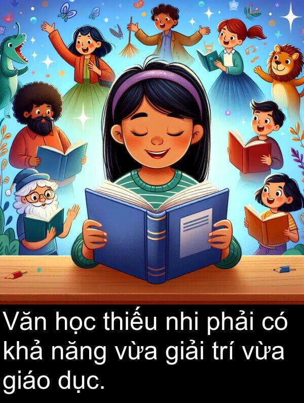 phải: Văn học thiếu nhi phải có khả năng vừa giải trí vừa giáo dục.