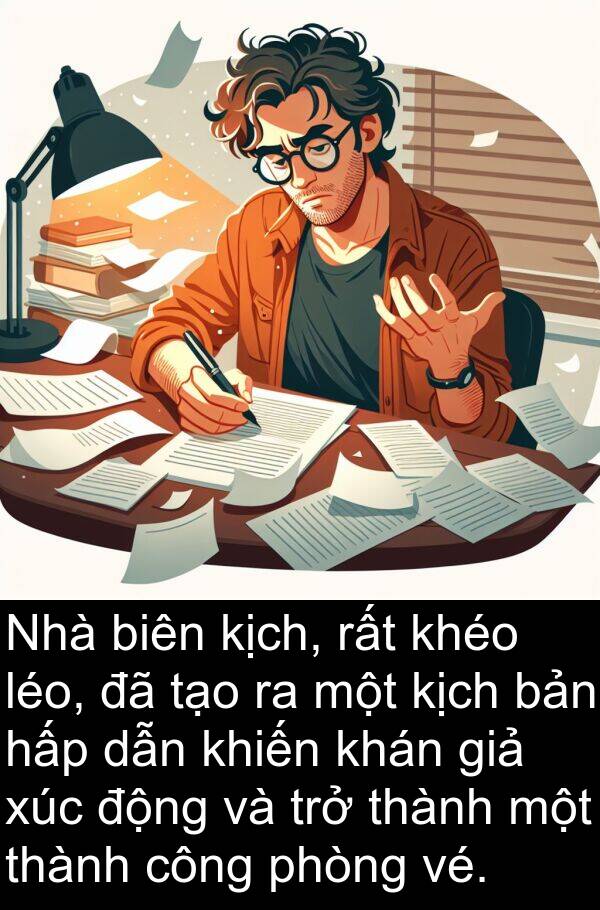 léo: Nhà biên kịch, rất khéo léo, đã tạo ra một kịch bản hấp dẫn khiến khán giả xúc động và trở thành một thành công phòng vé.