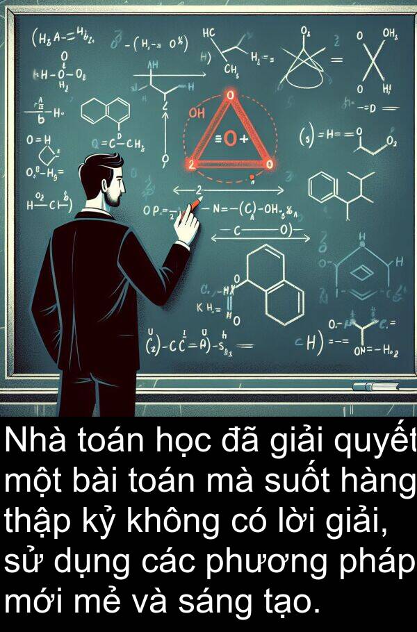 thập: Nhà toán học đã giải quyết một bài toán mà suốt hàng thập kỷ không có lời giải, sử dụng các phương pháp mới mẻ và sáng tạo.