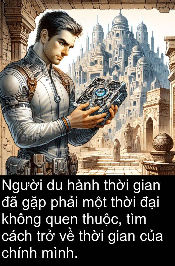 thuộc: Người du hành thời gian đã gặp phải một thời đại không quen thuộc, tìm cách trở về thời gian của chính mình.