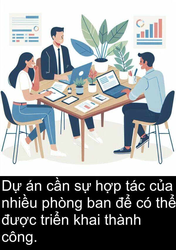 triển: Dự án cần sự hợp tác của nhiều phòng ban để có thể được triển khai thành công.