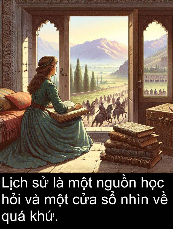 nhìn: Lịch sử là một nguồn học hỏi và một cửa sổ nhìn về quá khứ.
