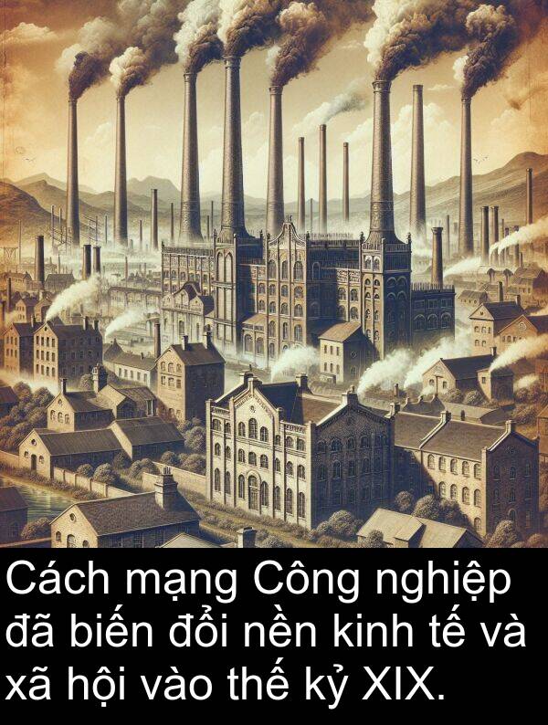 nghiệp: Cách mạng Công nghiệp đã biến đổi nền kinh tế và xã hội vào thế kỷ XIX.