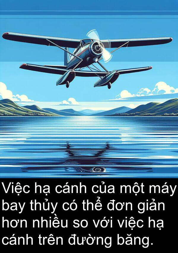 thủy: Việc hạ cánh của một máy bay thủy có thể đơn giản hơn nhiều so với việc hạ cánh trên đường băng.